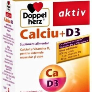 Doppelherz Aktiv Calcium + D3 - 30 comprimate (+10 comprimate extra)