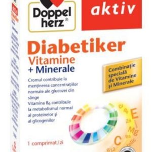 Doppelherz Aktiv Diabetiker vitamine+minerale - 30 comprimate (+10 comprimate gratis)