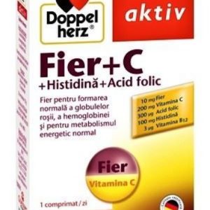 Doppelherz Aktiv Fier + vitamina C + histidina + acid folic - 30 comprimate