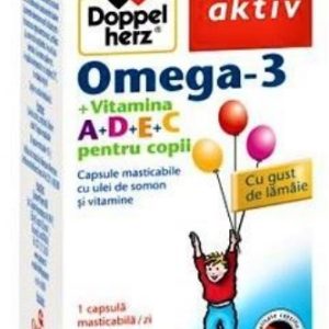 Doppelherz Aktiv Omega 3 + vitamina A + D + E + C pentru copii - 30 capsule