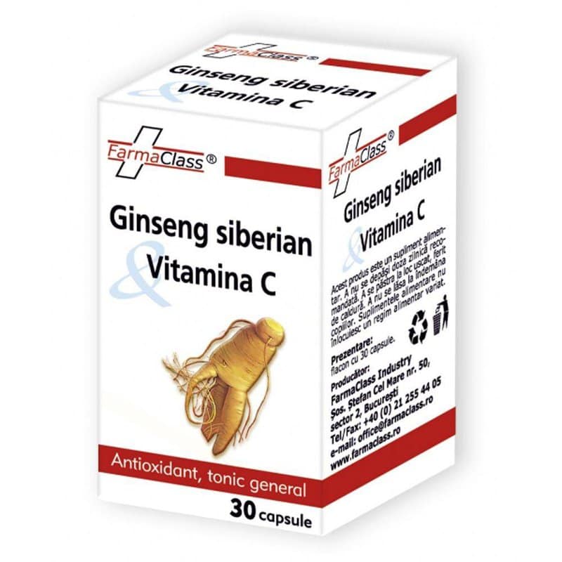 GINSENG SIBERIAN + VITAMINA C 30cps