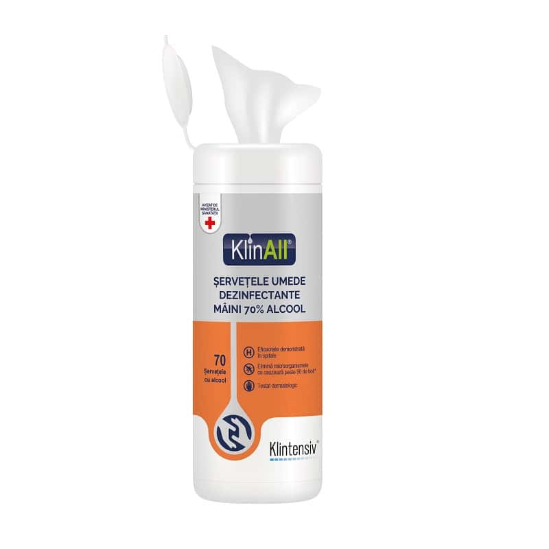 KlinAll® Servetele dezinfectante maini