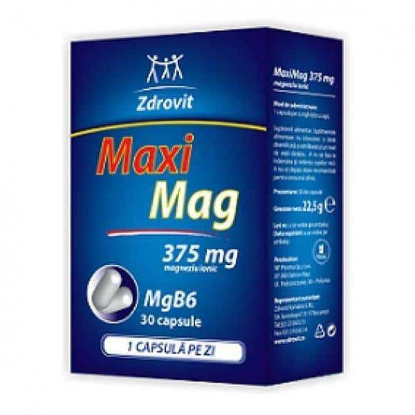 MAGNEZIU + B6 375mg MAXIMAG 30cps