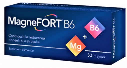 MagneFORT B6 - 50 drajeuri Biofarm