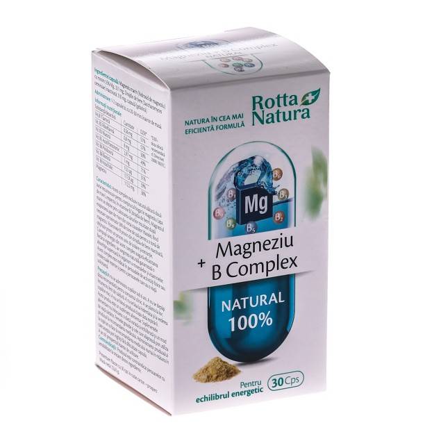 Magneziu B Complex Natural 30cps - Rotta Natura
