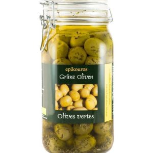 Masline verzi cu samburi in ulei - eco-bio 1