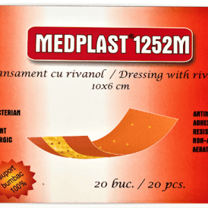Medplast 1252M Pansament cu Rivanol 10cm/6cm - 20 Bucati