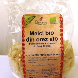 Melci din orez alb ECO-BIO fara gluten 200g - Petras