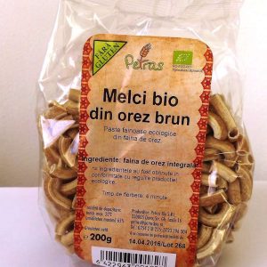 Melci din orez brun ECO-BIO fara gluten 200g - Petras