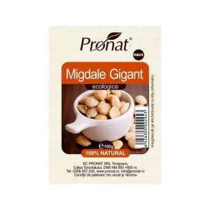 Migdale gigant prajite - eco-bio 100g - Pronat