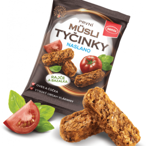 Musli snacks cu rosii si busuioc