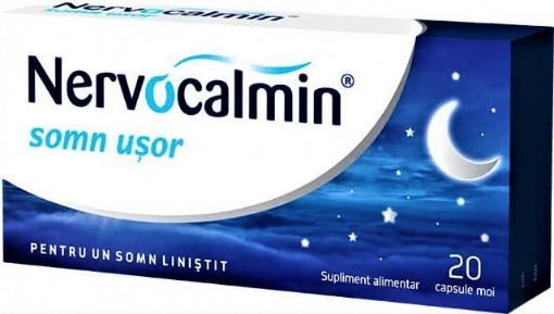 Nervocalmin Somn Usor cu Valeriana - 20 capsule moi Biofarm