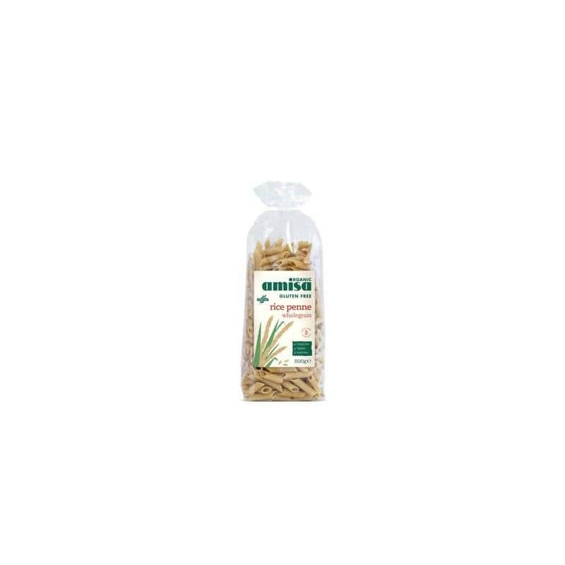 Penne din orez integral fara gluten BIO 500g - Amisa