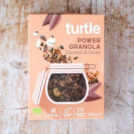 Power Granola cu nuca de cocos si cacao fara gluten eco-bio