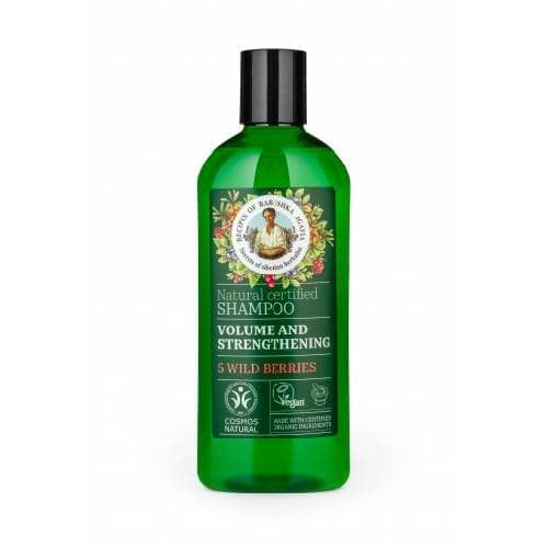 Sampon Natural pentru Volum si Intarirea firului de par cu 5 Fructe de Padure 260ml. Bunica Agafia