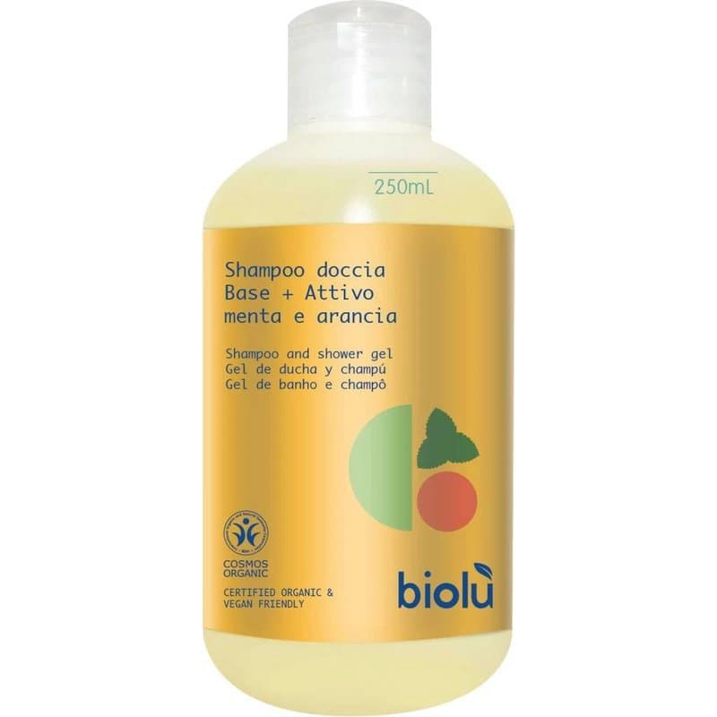 Sampon - gel de dus cu menta si portocale