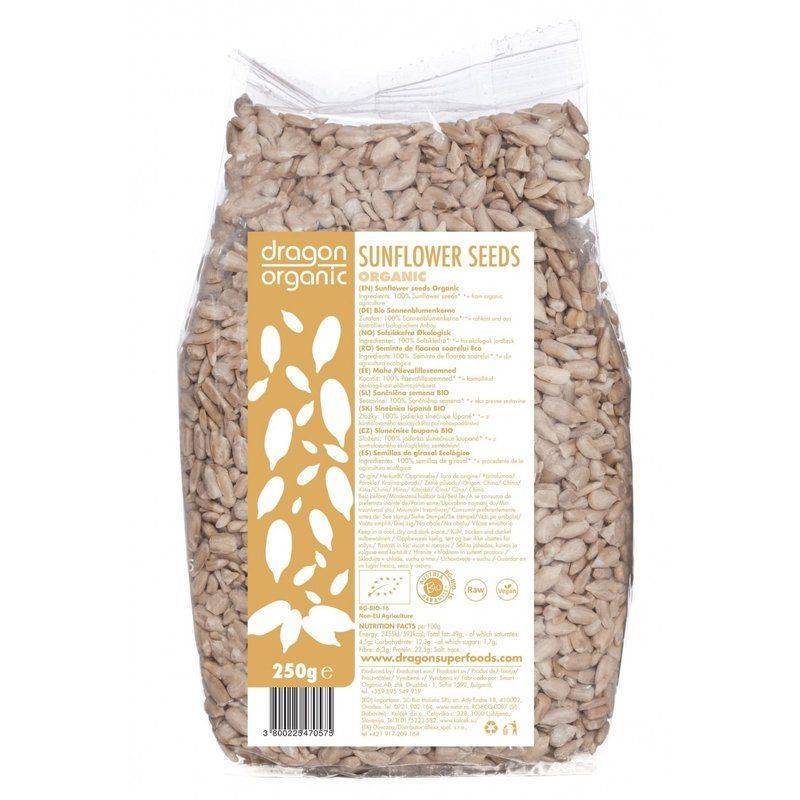 Seminte de floarea soarelui crude eco-bio 250g - Dragon Superfoods