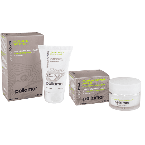 Set cadou Crema hidratanta antirid 50ml si Masca de fata tratament intensiv 50ml - Pellamar