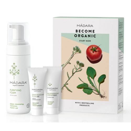 Set cadou spuma- demachianta si creme hidratante madara