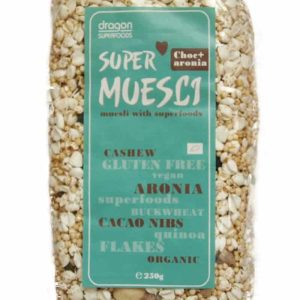 Supermuesli cu aronia si miez de cacao 250g - fara gluten - eco-bio - Dragon Superfoods