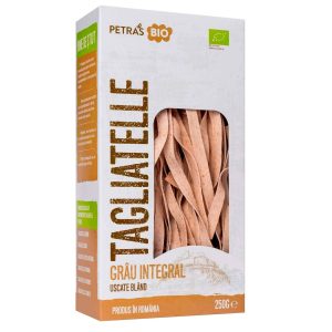 Tagliatele eco-bio integrale din grau dur 250g Petras