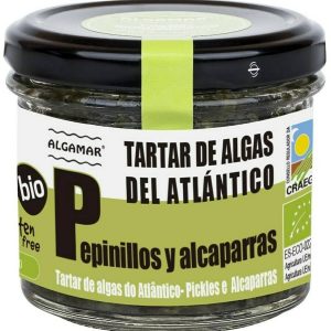 Tartar de alge marine cu castraveti murati si capere