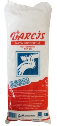 Vata din bumbac 100% cu snur - 160 grame Narcis