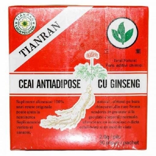 china ceai antiadipos rosu cu ginseng x 30 plicuri