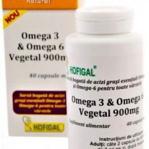 hofigal omega 3 si omega 6 vegetal 900mg ctx40 cps