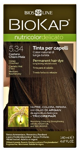 nutricolor vopsea par 5.34 honey light brown 140ml nd00534