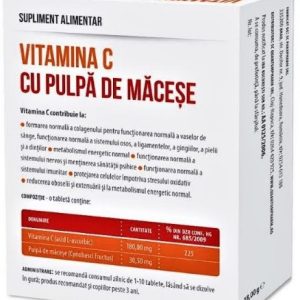 vitamina c cu pulpa macese x 30 tablete quantum pharm