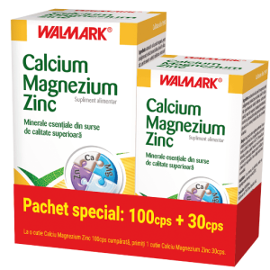 walmark calciu/magneziu/zinc ctx100 tbl+30 tbl gratuit