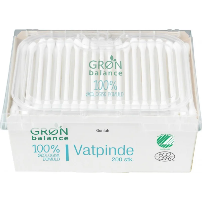 Bețișoare de urechi cosmetice Ecologice 200 buc. Gron Balance
