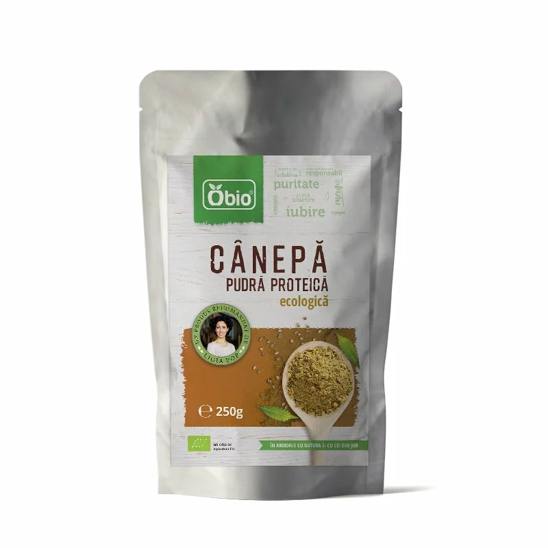 Canepa pudra proteica raw Bio 250g Obio