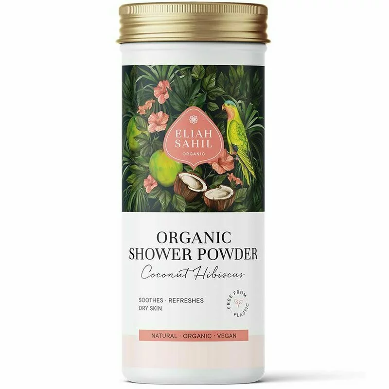 Gel de dus pudra cu cocos si hibiscus Bio 90g Eliah Sahil