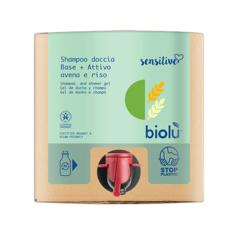 Gel de dus sampon pentru bebelusi si adulti SENSITIVE Bio 10L Biolu