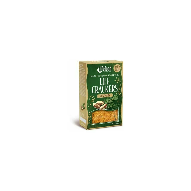Lifecrackers cu rozmarin raw Bio 90g Lifefood