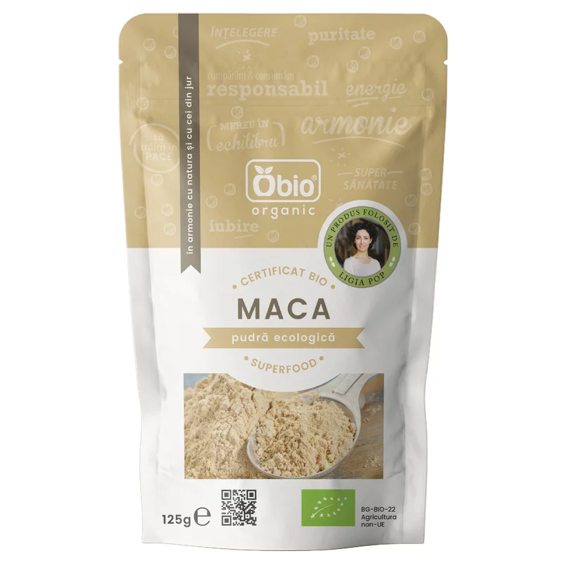 Maca pudra raw Bio 125g Obio