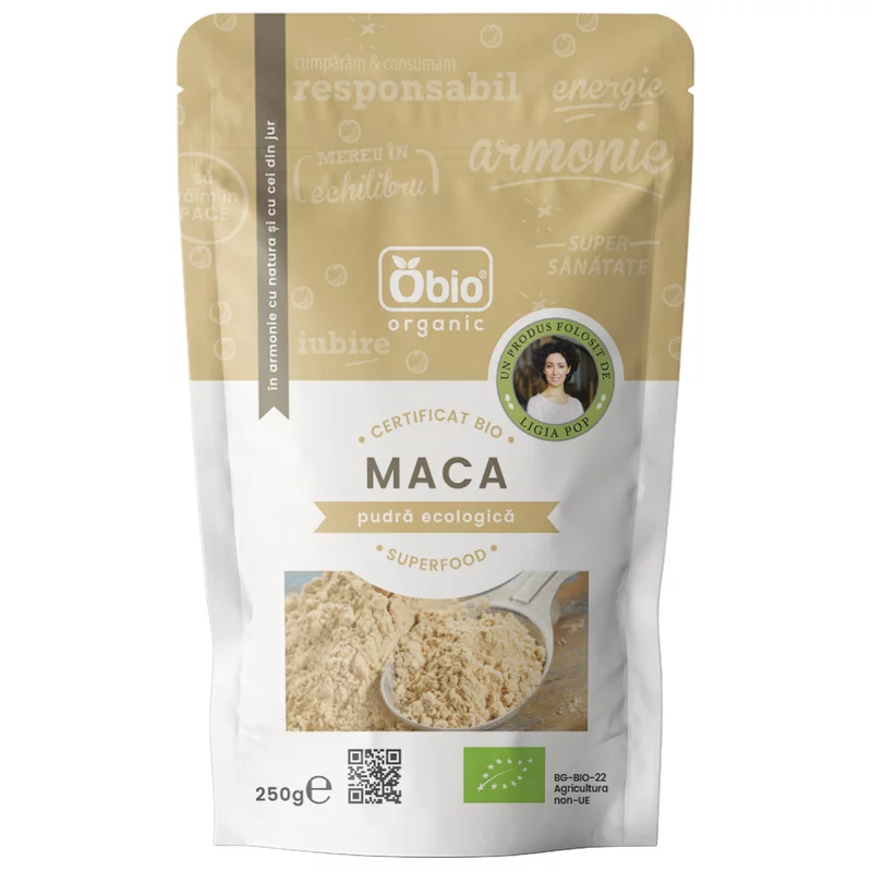 Maca pudra raw Bio 250g Obio