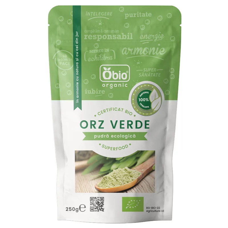 Orz verde pulbere Bio 250g Obio