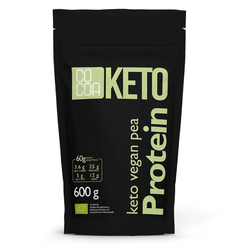 Proteina de mazare cu ulei MCT Keto 600 g Bio Cocoa