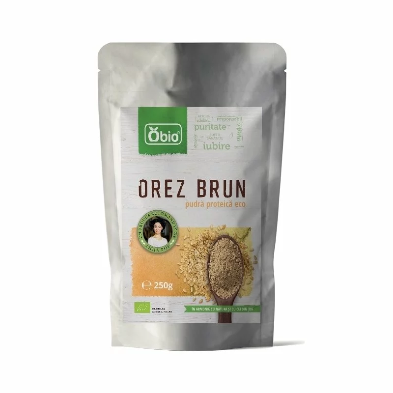 Proteina din orez pudra premium Bio 250g Obio