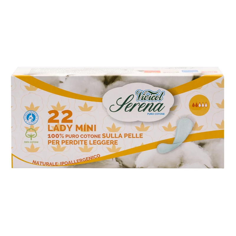 Protej slip din bumbac natural Normal 2 picaturi ( 22buc ) VIVICOT Serena Lady