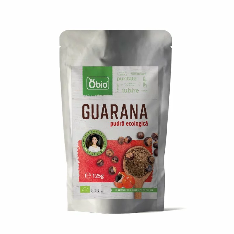 Pudra de guarana raw Bio 125g Obio