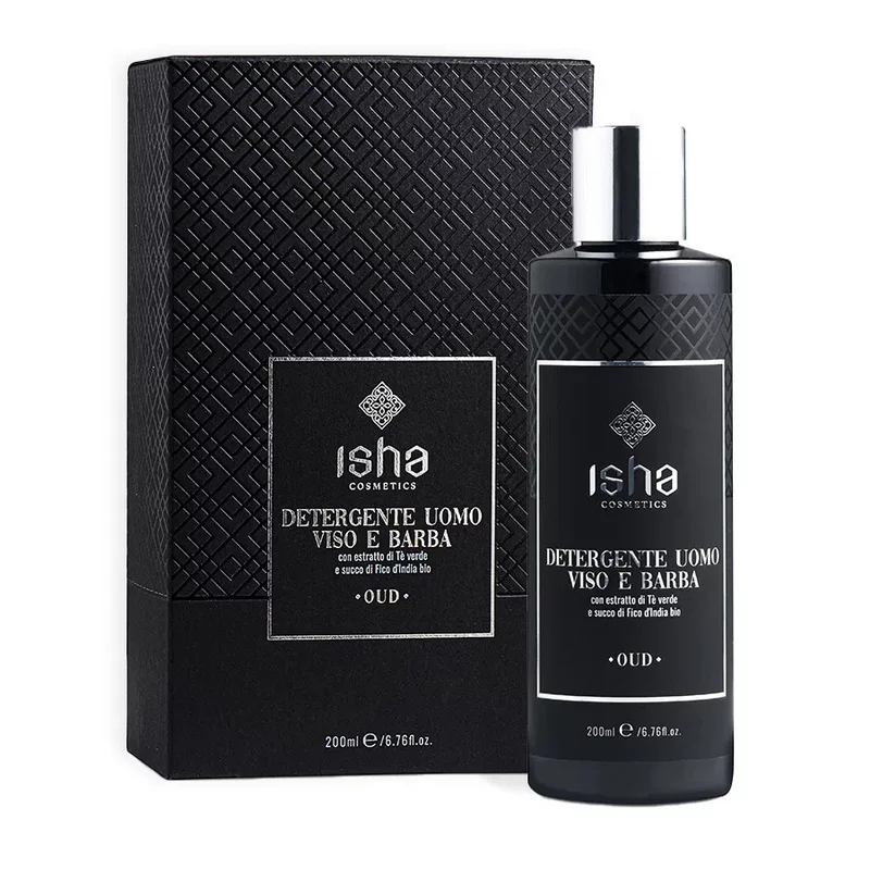 Sapun pentru curatarea fetei si barbii pentru barbati 200ml Isha