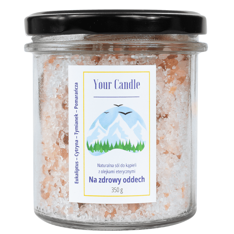 Sare de baie pentru respirație sănătoasă cu uleiuri esențiale 350 g Your Candle