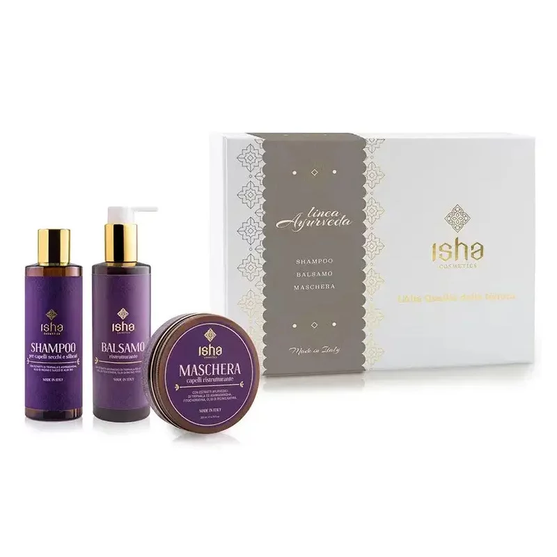 Set cadou ritual ayurvedic pentru par sampon balsam masca Isha
