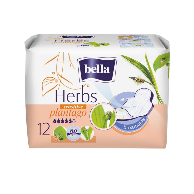 Absorbante zilnice Herbs Sensitive Patlagina