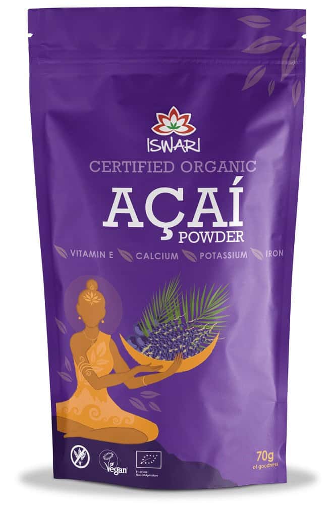 Acai bio sub forma de pulbere, 70g, Iswari 1 Acai bio sub forma de pulbere