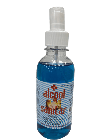 Alcool sanitar 70% cu pulverizator, 200ml, Eurol 1 Alcool sanitar 70% cu pulverizator